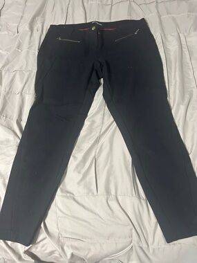 Dalia Collection Black Pants with Red Trim